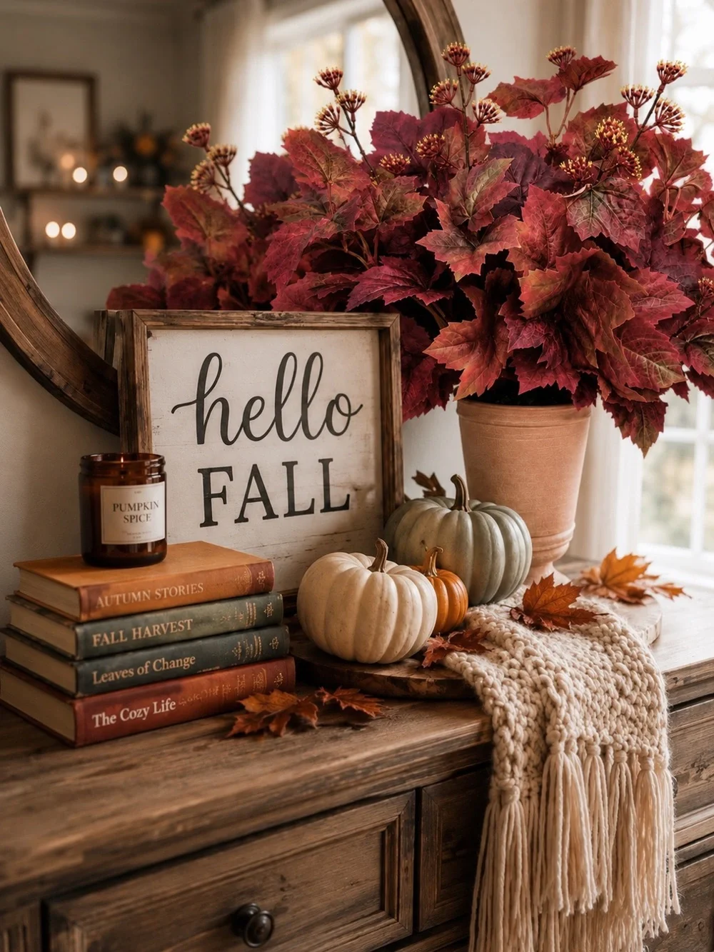 Threshold Studio McGee XL Fall Leaf Faux Arrangement 31”